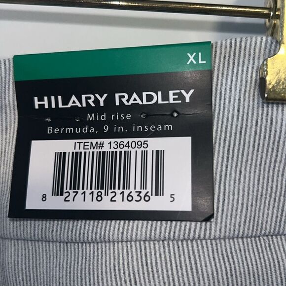 HILARY RADLEY Off-White & Grey Bermuda Pull On Shorts-XL NWT - Picture 8 of 11